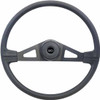 20 Inch Black 2 Spoke Black Poly Taft Steering Wheel Kit With Black Bezel & Horn Button