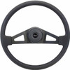 18 Inch Black 2 Spoke Black Poly Steering Wheel Kit With Matching Bezel & Horn Button