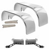 Hogebuilt 105 Inch 304 Stainless Steel Low Rider Teardrop Full Fender Kit For Kenworth