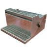 CSM Diamond Plate Aluminum Battery Box W/ Smooth Sides & Early Style Steps 31 X 30 X 15 Inch For Peterbilt 359, 377, 378, 379