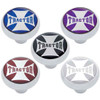 Chrome Tractor / Trailer Deluxe Air Brake Knobs With Maltese Cross Sticker Chrome Tractor / Trailer Deluxe Air Brake Knobs With Maltese Cross Sticker
