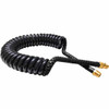 Kink-Repairing Coiled Tractor-Trailer Air Hose With Black Grip - Single Replacement