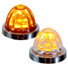 Legendary 1-1/2 Glass Watermelon Amber 3 Wire Dual Function Chrome Bezel, Stud Mount LED Light Legendary 1-1/2 Glass Watermelon Amber 3 Wire Dual Function Chrome Bezel, Stud Mount LED Light