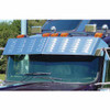 13 Inch Stainless Steel Standard Mount Louvered Drop Visor For Kenworth T600B, T800, W900 Flat Glass