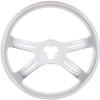 18 Inch Chrome Steel 4 Slotted Spoke Steering Wheel 18 Inch Chrome Steel 4 Slotted Spoke Steering Wheel