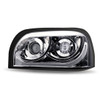 Chrome LED Projection Headlight With LED Light Bar & Running Lights For Freightliner Century