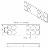 Stainless Steel Gauge Dash Panel Trim W/ 10 Round Holes, Passenger Side For Kenworth T60, T800, W900B, W900L