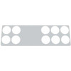 Stainless Steel Gauge Dash Panel Trim W/ 10 Round Holes, Passenger Side For Kenworth T60, T800, W900B, W900L
