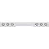 Chrome 94 Inch Rear Light Bar W/ Six 4 Inch Round Cutouts For Lights