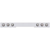 Chrome 94 Inch Rear Light Bar W/ Six 4 Inch Round Cutouts For Lights Chrome 94 Inch Rear Light Bar W/ Six 4 Inch Round Cutouts For Lights