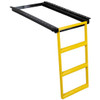 Yellow Carbon Steel 3 Rung Retractable Truck Step