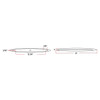 17 Inch Slim Flatline 24 LED Light W/ Chrome Bezel - Red LED/ Red Lens