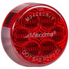 Maxxima 2 Inch Round 6 Diode Vantage Flat Clearance/Marker Light - Red LED / Red Lens