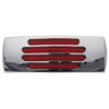 22 LED Flatline Rectangular Marker Light W/ Chrome Bezel - Red LED/ Red Lens