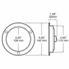 36 Diode 4 Inch Rnd Red Stop, Turn, Tail Light, Flange Mount 36 Diode 4 Inch Rnd Red Stop, Turn, Tail Light, Flange Mount