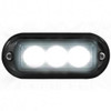3 LED Warning Light W/ Black Bezel - White LED 3 LED Warning Light W/ Black Bezel - White LED
