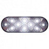 10 LED 6 Inch Oval Auxiliary Utility Light - White LED/ Clear Lens