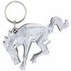 Chrome Bucking Horse Key Chain With Bottle Opener