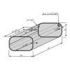 BESTfit Aluminum Rectangular Fuel Tank 60 Gallon- 15 X 25 X 37 Inch- Rear Fill- Driver Side For International, Ford, GMC