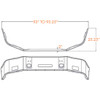 16 Inch Chrome Wrap Around Bumper, 10 Gauge W/ Tow, Step & Fog Light Holes For Peterbilt 387 SBA