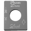 Stainless Steel Power Door Lock Switch ID Plate For Peterbilt 378, 379