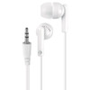 White Stereo Vinyl Ear Buds - 4 Foot