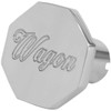 Chrome Octagon Air Brake Knob W/ Wagon Script Engraving