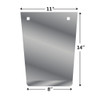 11 X 14 Inch SS Tapered Style Anti-Sail Mud Flap Plates by CSM