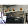 12 Gauge Customs 7 X 10.5 Inch Stainless Steel Elite Bowtie Visor For Peterbilt 300 Series W/ Ultracabs