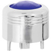 Chrome Plastic AC Knob W/ Blue Jewel For Peterbilt