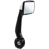 Chrome Hood Mirror, Passenger Side W/ Mounting Arm, Backing Plate & Hardware For Kenworth T680, Peterbilt 579 & 587