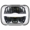5 x 7 Inch Ultralit 7 LED Rectangular Headlight W/ 3 LED Position Light Bar