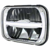 5 x 7 Inch Ultralit 7 LED Rectangular Headlight W/ 3 LED Position Light Bar