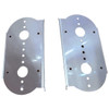 304 SS Front Air Cleaner Panels W/ 2 Watermelon Light Holes - Pair For Peterbilt 379, 389