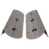 304 SS Air Cleaner Light Brackets W/ 3 Watermelon Light Holes - Pair For Kenworth W900L W/ 15 Inch Breathers