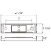 Chrome Mounting Bracket For Rectangular Fender Mount Light