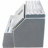 Diamond Plate Aluminum Step Saddle Box W/ Polished Side/Back Panels- 30 x 25 x 28 Inch