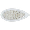 39 LED Turn Signal Teardrop Light W/ Bezel - Amber LED/ Clear Lens