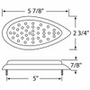 39 LED Turn Signal Teardrop Light W/ Bezel - Amber LED/ Clear Lens