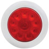 4 Inch Round 10 LED S/T/T Light W/ Bezel - Red LED/ Red Lens