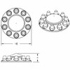 Chrome Plastic Pointed Axle Cover W/ 33 MM Push On Nut Covers For 20, 22 1/2 & 24 1/2 Inch Wheels