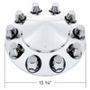 Chrome Plastic Pointed Axle Cover W/ 33 MM Push On Nut Covers For 20, 22 1/2 & 24 1/2 Inch Wheels
