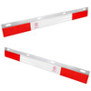 Aluminum Straight Top Flap Plates, 24 Inch W/ Reflectors