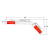 Aluminum 45 Degree Top Flap Plates, 24 Inch W/ Reflectors
