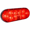 6 Inch Oval 10 LED S/T/T Light W/ Heated Lens - Red LED/ Red Lens