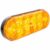 6 Inch Oval 10 LED Turn Signal Light W/ Heated Lens - Amber LED/ Amber Lens