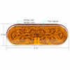 6 Inch Oval 10 LED Turn Signal Light W/ Heated Lens - Amber LED/ Amber Lens