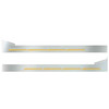 SS Louvered Sleeper/Extension Panel Kit W/ Dual Revolution Glow Trim - Amber to Green For Peterbilt 325