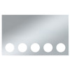 Stainless Steel Rear Center Panel 33 X 3.24 Inch W/ 20 Inch Drop, 5 Round 4 Inch Light Holes & 16 Button 3/4 Inch Light Holes
