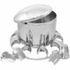 Chrome Plastic Rear Hub Cover W/ Hubcap And 33MM Push On Nut Covers